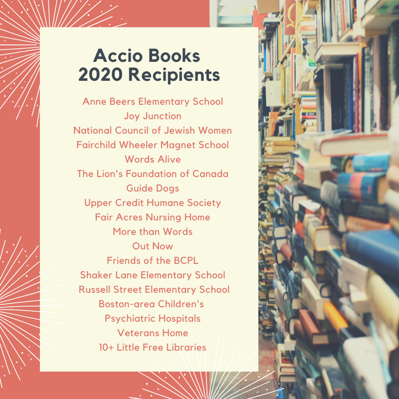 harry potter alliance accio books 2020 recipients