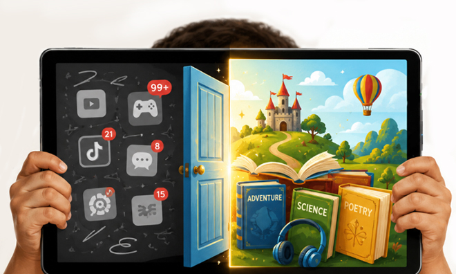 Kid with tablet