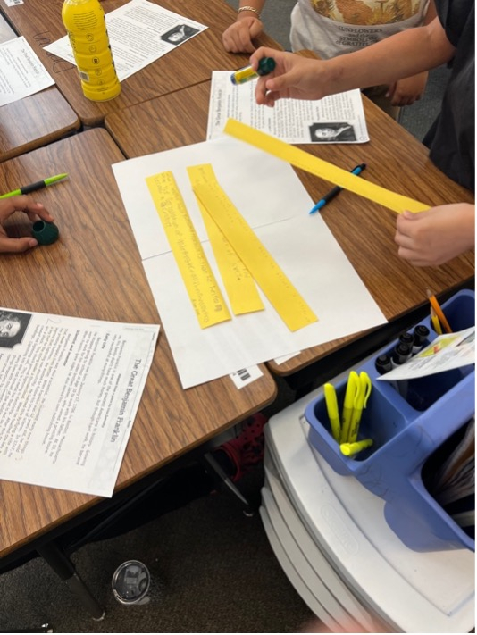 Students read an article about Ben Franklin and order their favorite facts. 