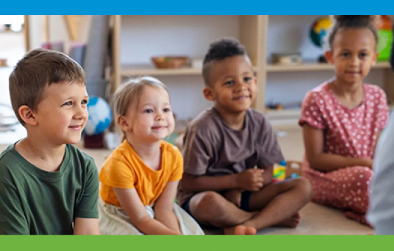 Kids sitting in a circle