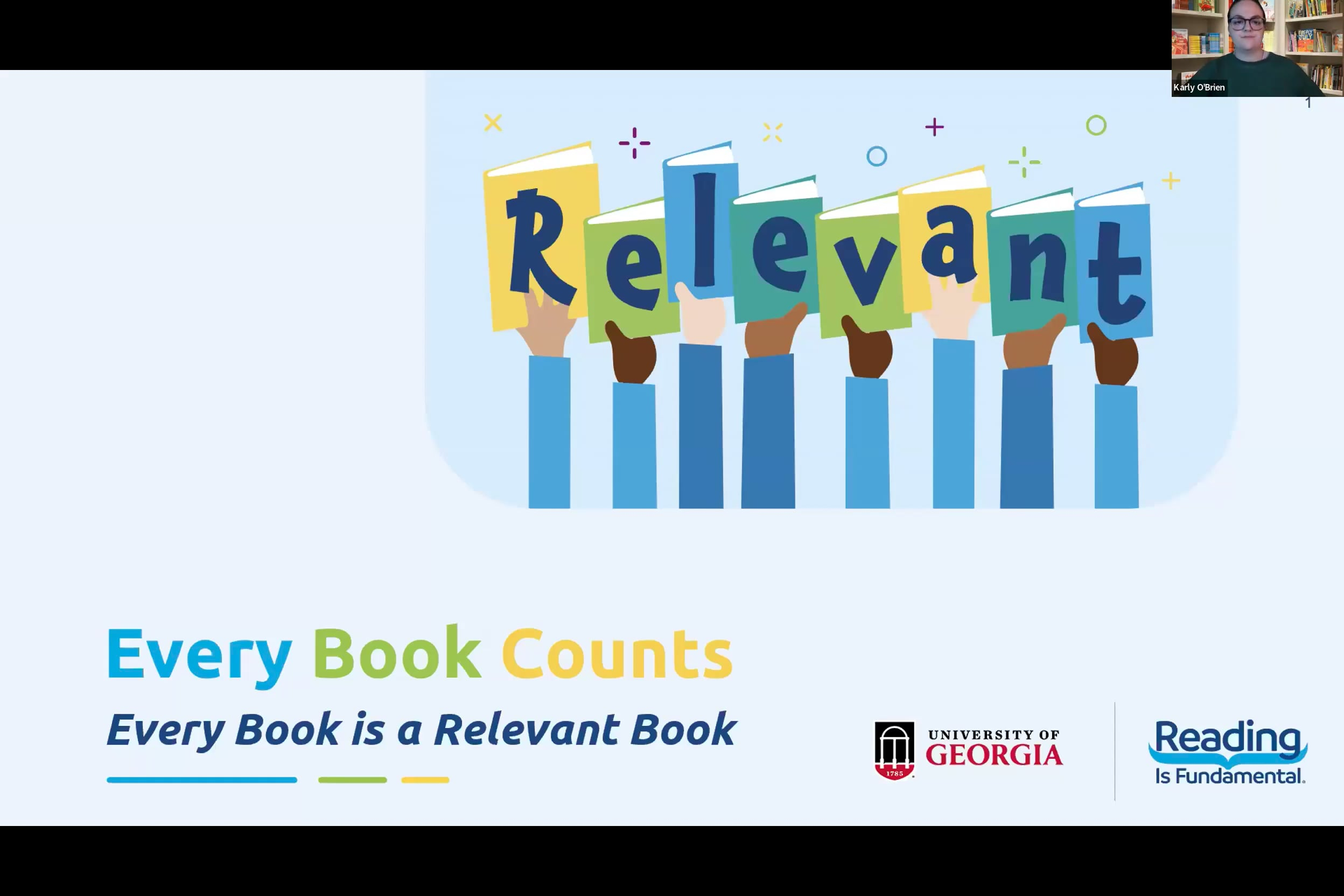 text title of slide deck for Every book is a relevant book